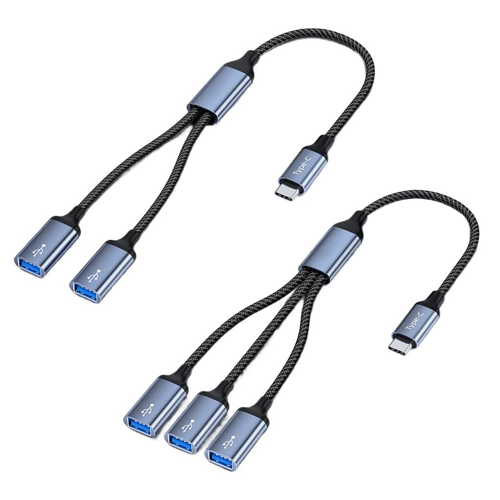 2/3 Port USB C Charging Data Transfer USB C OTG Cable Phone Adapter 2/3 Port Type C to USB Adapter