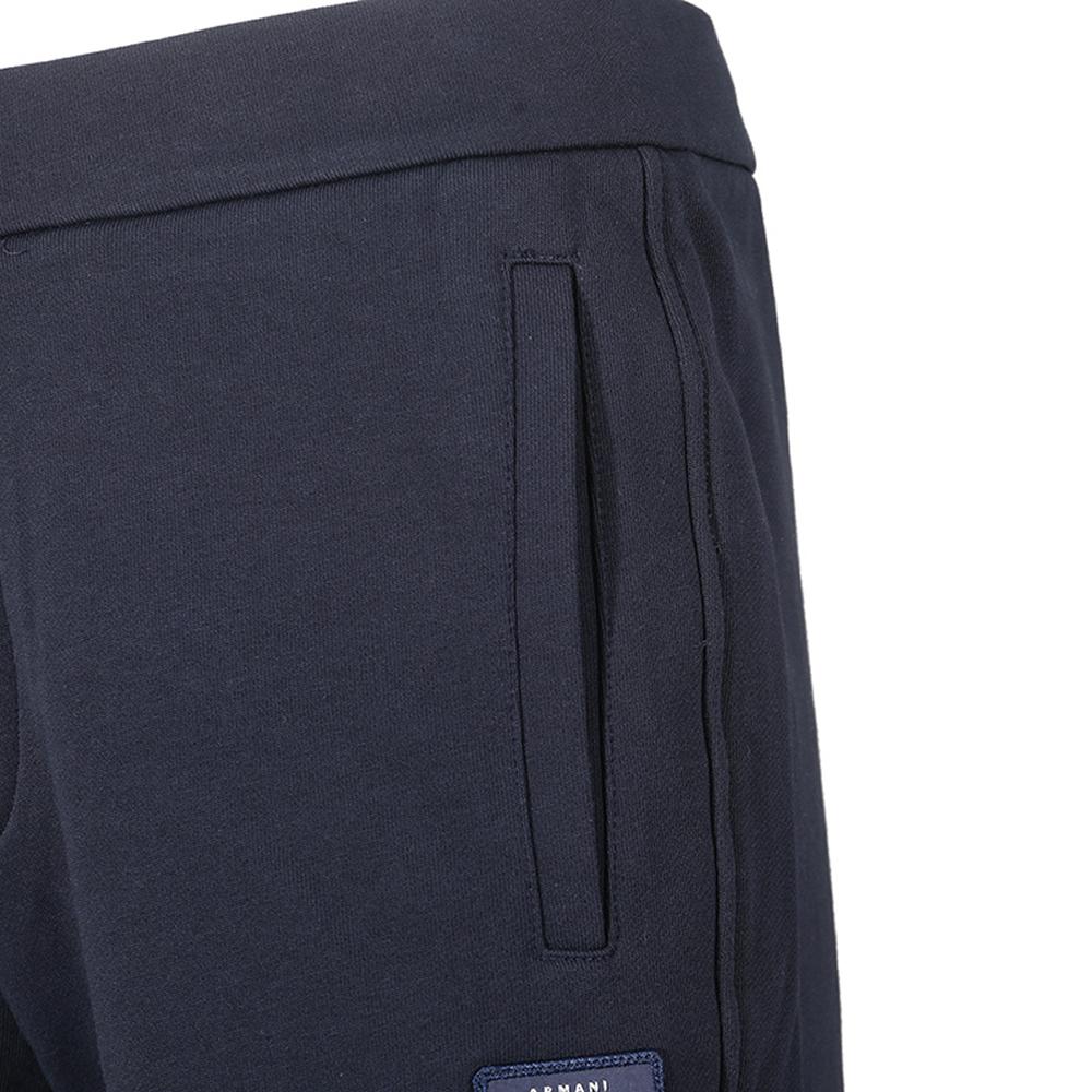 Emporio Armani Letter Print Pocket Mid Waist Elastic Fit Straight Casual Shorts Men shorts Black 8NZSPQ-ZJ1ZZ-1510