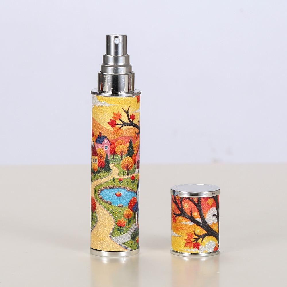 Refillable Mini Perfume Bottle PU Leather Perfume Atomizer Bottle  for Travel Cosmetic Dispenser