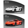 1/32 Alloy Die-cast Koenigsegg JESKO Sports Car Model Sound and Light Return Belt Base Ornament Children's Toys Birthday Gift