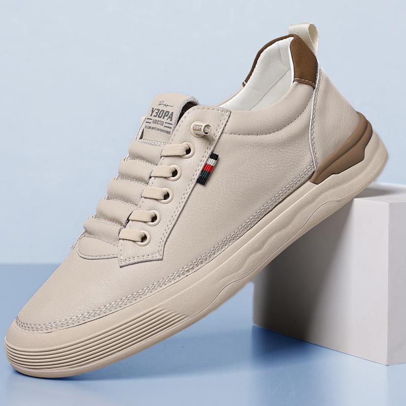 2024 new men's casual sports white shoes with one pedal, white men's shoes, lazy board shoes tide