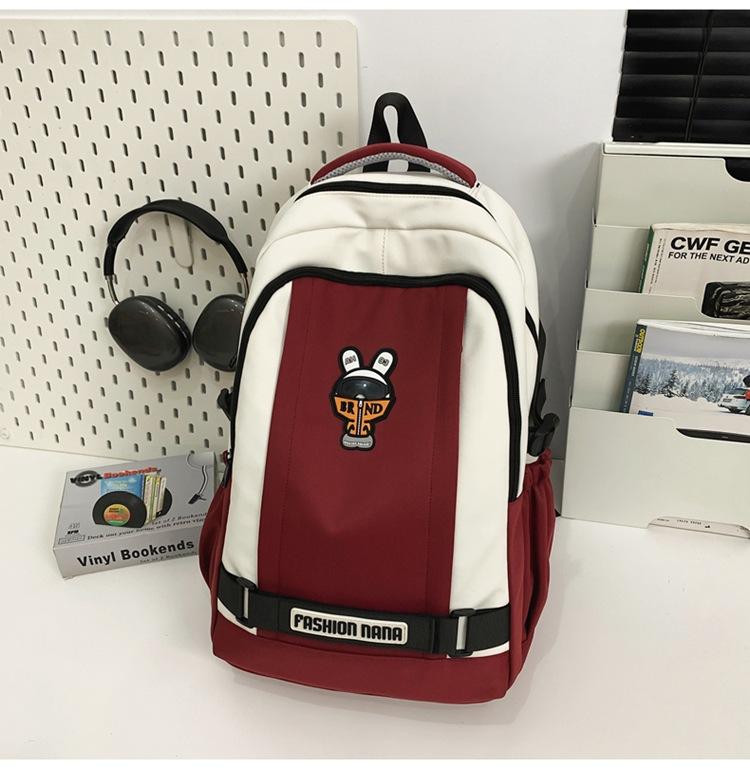 Fashion new fashion bag trendy cool cartoon couple casual backpack street versatile college student schoolbag