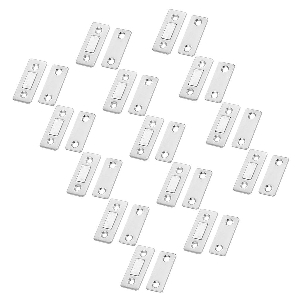 14Pcs Magnet Catch Cold Rolled Steel Hole Free Magnet Stop for Cabinet Door Drawer