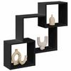 VidaXL Wall Cabinet 78x18x71 Cm Black Engineered Wood 854806
