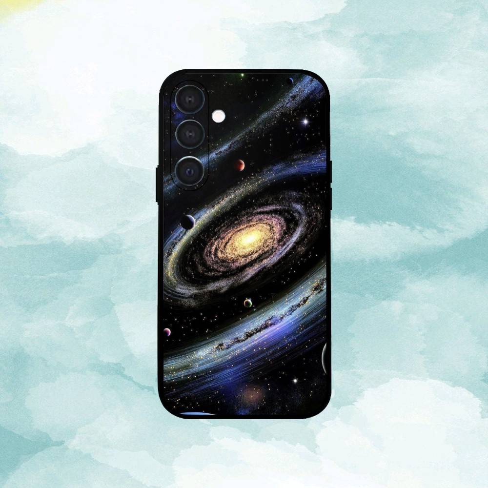 Space Galaxy Universe  Phone Case For Samsung  A73,A21s,A22,A31,A32,A52,A53,A71,A80,Soft Black Shell