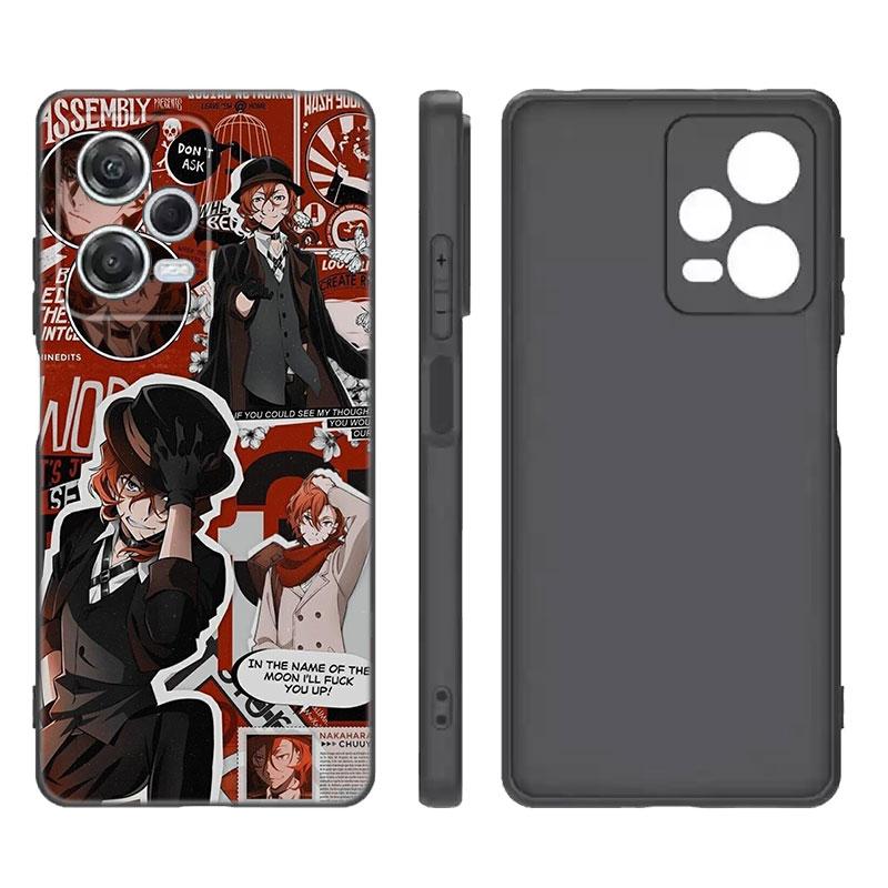 

Аниме Bungo Stray Dog черный силиконовый чехол для телефона Xiaomi Redmi Note 9 10 11 11S 11T 12 13 Pro 5G Plus 9S 10S 12S Redmi Note 10 5G
