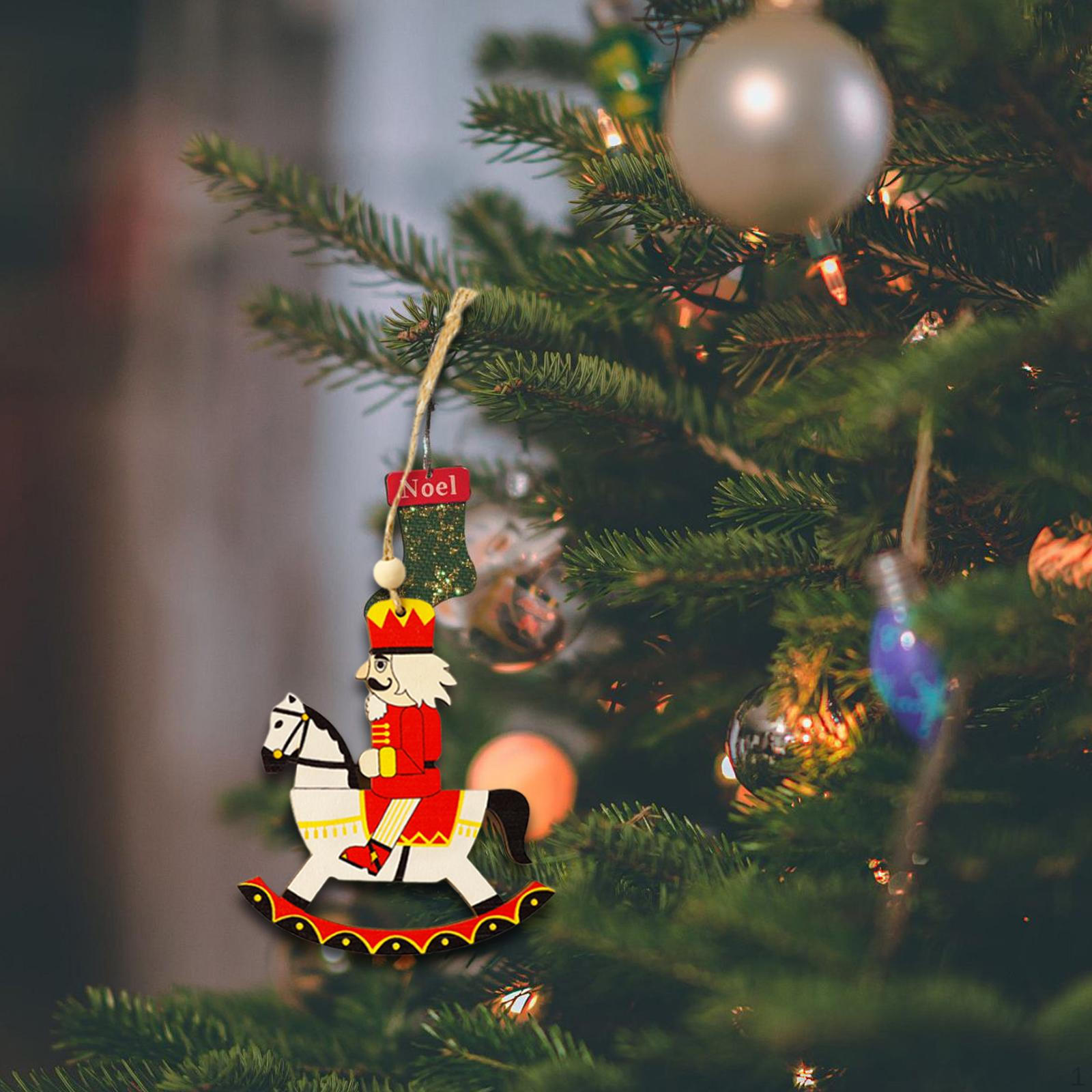 

Рождественское украшение Щелкунчик Подвесной кулон Праздничная елка Аксессуары Украшение для Horse Riding