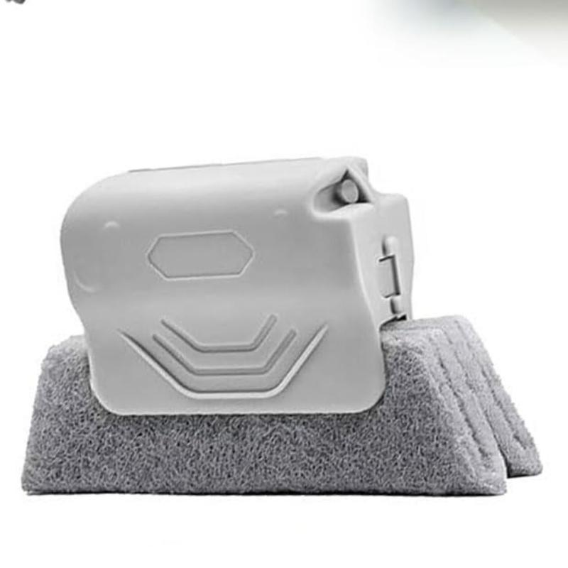 Magic Window Groove Cleaning Brush New Set of Window Grooves or Sliding Door Cleaning Tools for Sliding Door, Threshold, Tile Lines (Grey)