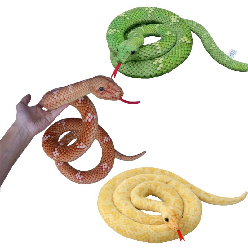 Simulation Tricky Multicolor Plush Snake Type Anaconda Snakesss  Toy Gifts Kids