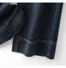 2024 High-Waisted Fleece-Lined Cropped Straight-Leg Retro Dark Blue Women's Jeans for Autumn/Winter