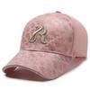R Letter Embroidered Baseball Hat Stylish Sun Protection Peaked Cap Gift Fashion