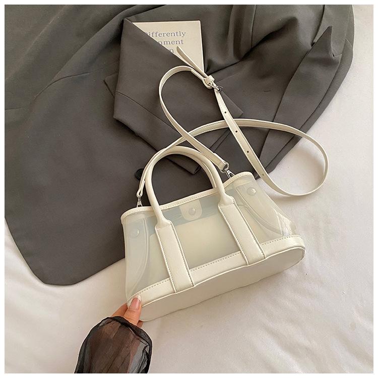 

Нишевая новая прозрачная сумка-тоут 2025 новая большая вместительная портативная модная повседневная на плечо мессенджер для поездок на работу