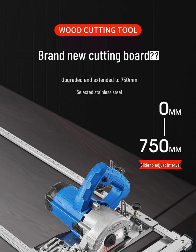 Handheld Marble Cutter: Multi-Function Woodworking Saw with Base Plate and Positioning Bracket