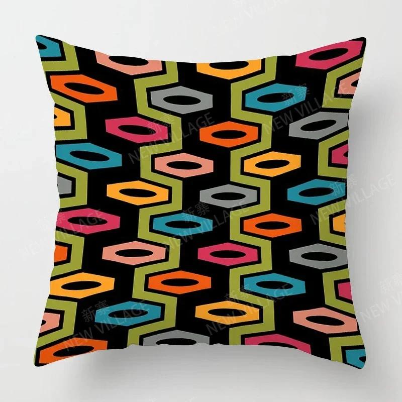 Nordic Fall Home Decor Autumn Throw Pillow Case Sofa Cushion Cover Modern   Geometry