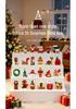 Customizable 24-Style Christmas Building Block Set: Santa Claus & Gingerbread Man Ornament