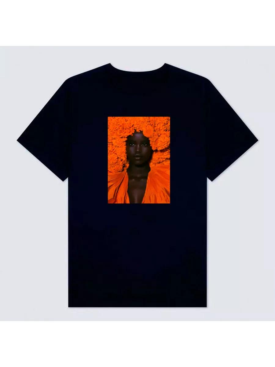 T-shirt with print Afrofuturism Red Beautiful Afro Style M