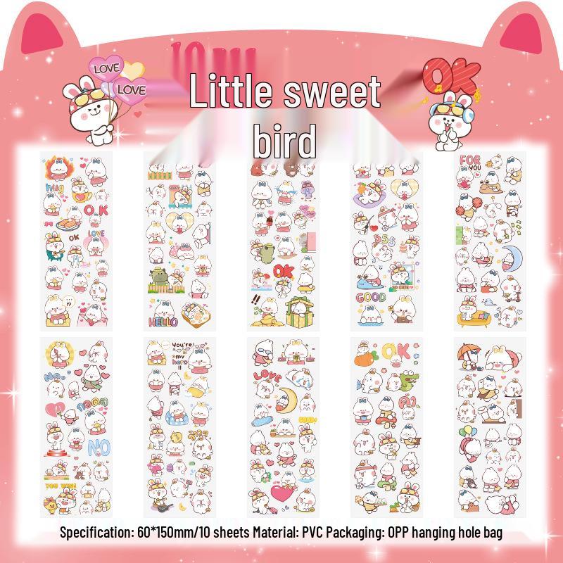 Pet Planet Cute Cartoon Children's Waterproof Notebook Stickers Set