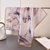 71Cm Small Square Scarf Imitation Silk Scarf Headscarf Silk Crane Shadow Printing Neck Protection Scarf Professional Versatile Scarf Scarf Scarf