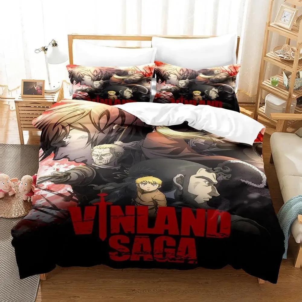 3D Anime Vinland Saga Bedding Set Single Twin Full Queen King Size Bed Set Adult Kid Bedroom Duvet Cover Sets For Home Textiles