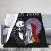 The Nightmare Before Christmas Fleece-Decken Jack Sally Zusammen Vintage Überwurfdecke für Zuhause 150*125cm Bettüberwürfe,