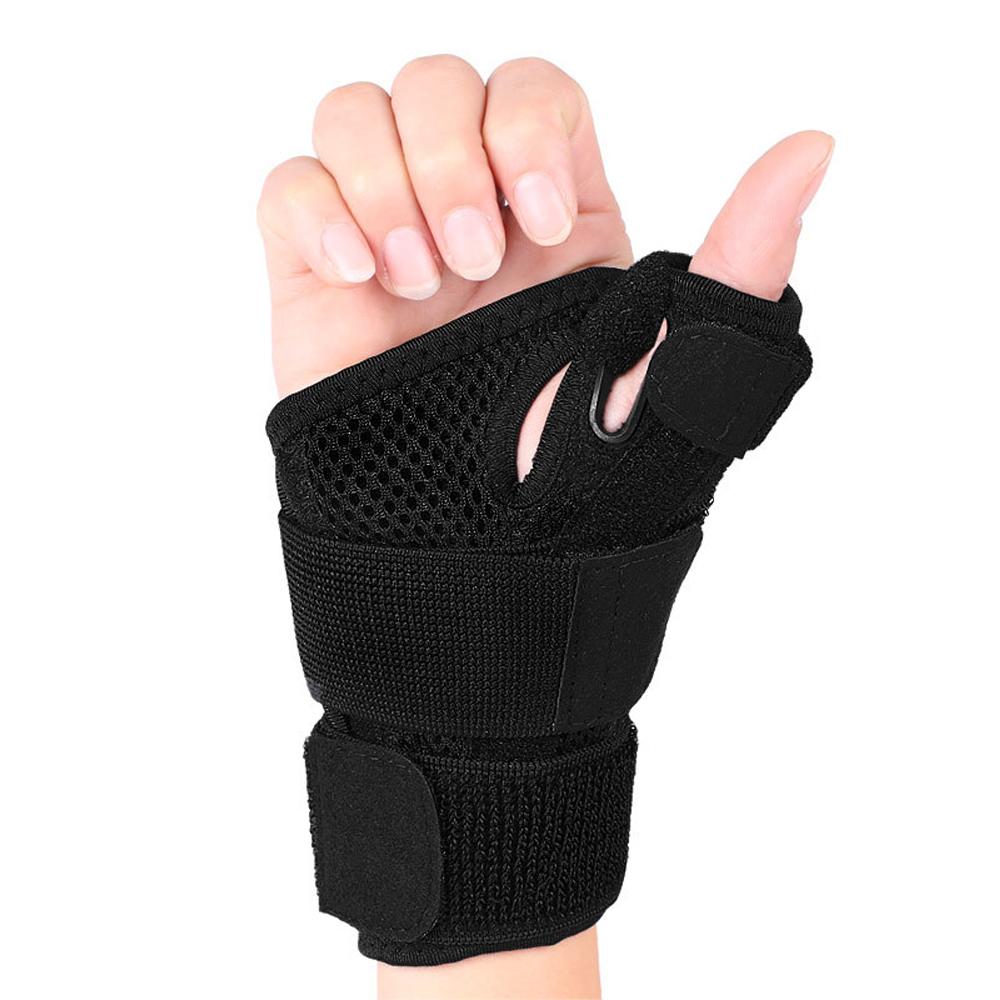 Adjustable Movement Recovery Thumb Two Way Support Wrist Guard,Thumb Stabilizer Wrist Guard for Men and Women-One Size Fits Most