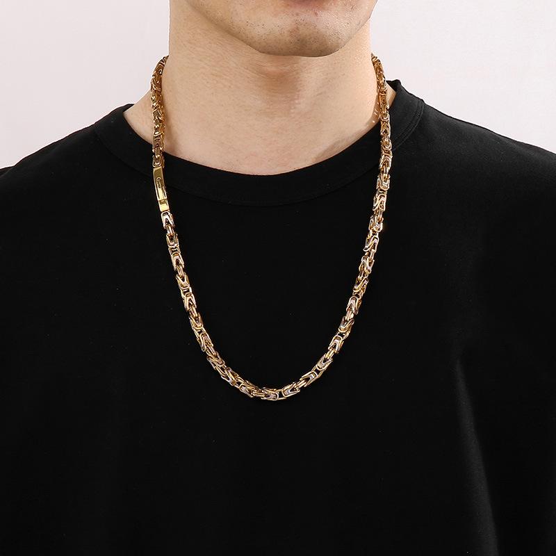 Men's V-Shaped Titanium Steel Chain: Rock, Hip Hop, Street Style Necklace