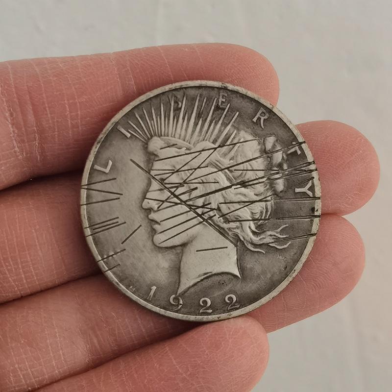 Dark Knight Harvey, 1922, American Statue of Liberty, Antique Double-sided Head, Commemorative Coin, Silver Dollar, Double-sided Coin