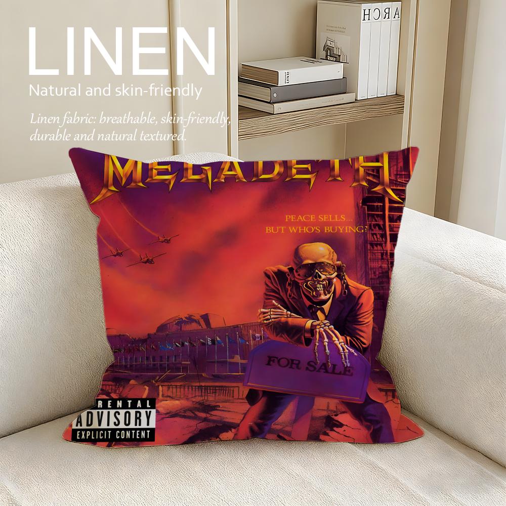 Music Megadeths Cushion Cover Pillowcase Set Pcs X X Breathable Washable Sofa Cushion Cover