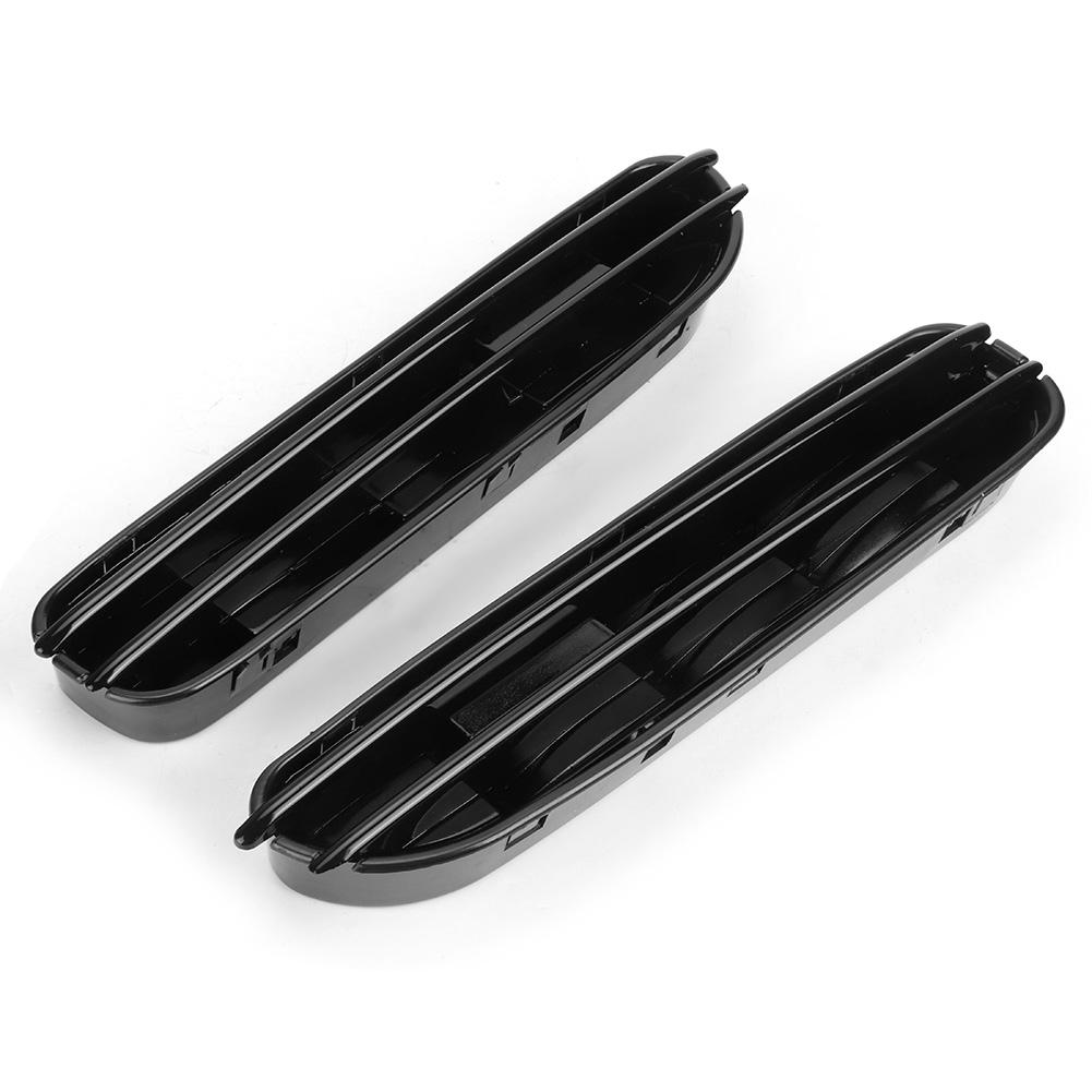 2pcs Glossy Black Side Fender Grille Air Flow Vents Replacement Fit for E60 E61 M5 2006‑2010