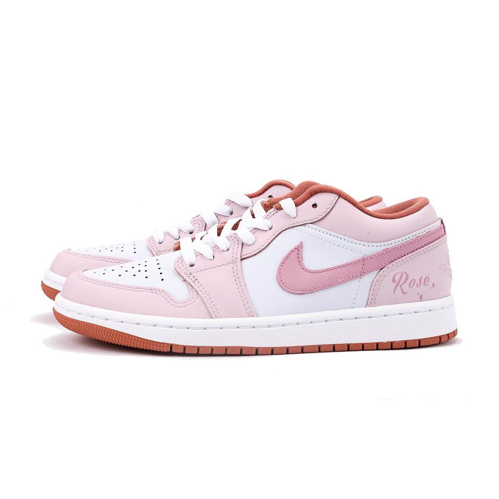 Jordan Air Jordan 1 Slip Resistant Coverage Low top Vintage Basketball Shoes Women's Pink DC0774-080(Team-SBOX)