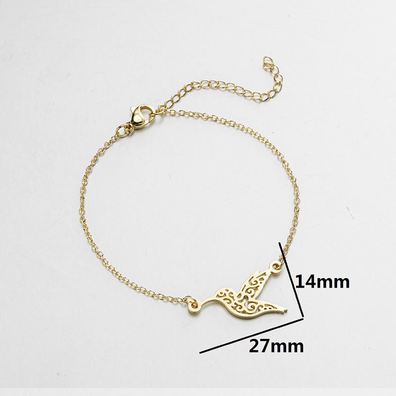 2025 Spring Stainless Steel Thousand Paper Cranes Pendant Bracelet for Girls