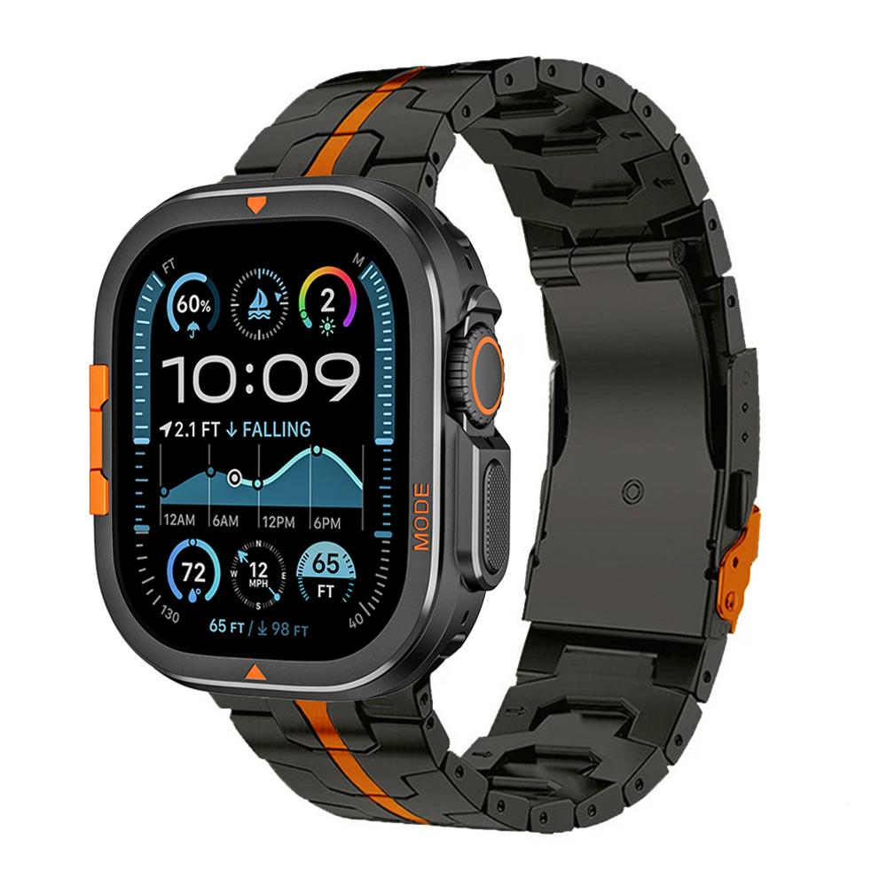 Luxury Case+Strap For Apple Watch Series10 46mm Titanium Metal Bracelet Hard Frame Protect Cover For Iwatch Ultra 2/1 49mm 44mm 45mm Band