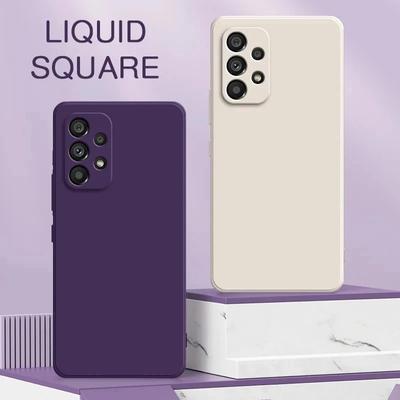 Custodia per telefono A52 A72 A23 A33 A31 A53 A54 per Samsung Galaxy A21S A70 A71 A22 A32 A42 A73 5G Cover in silicone liquido