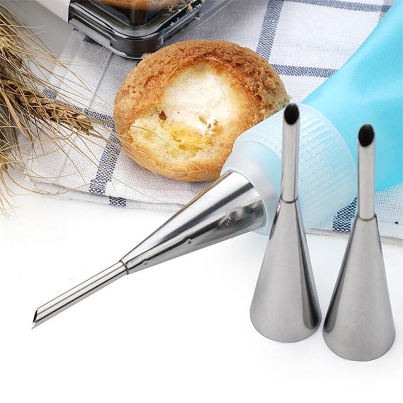 Nástavec s tryskou na nádech Cukrovinky z nerezové oceli Dortový košíček Nástroj na vstřikování pomrazy Sada trubiček na stříkačky na pečivo