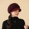 Autumn And Winter Middle-Aged And Elderly Hats, Female Mother Hats, Fleece Thickened, Warm Ears, Cold Protection, Old Lady Knitted Rabbit Fur Hats