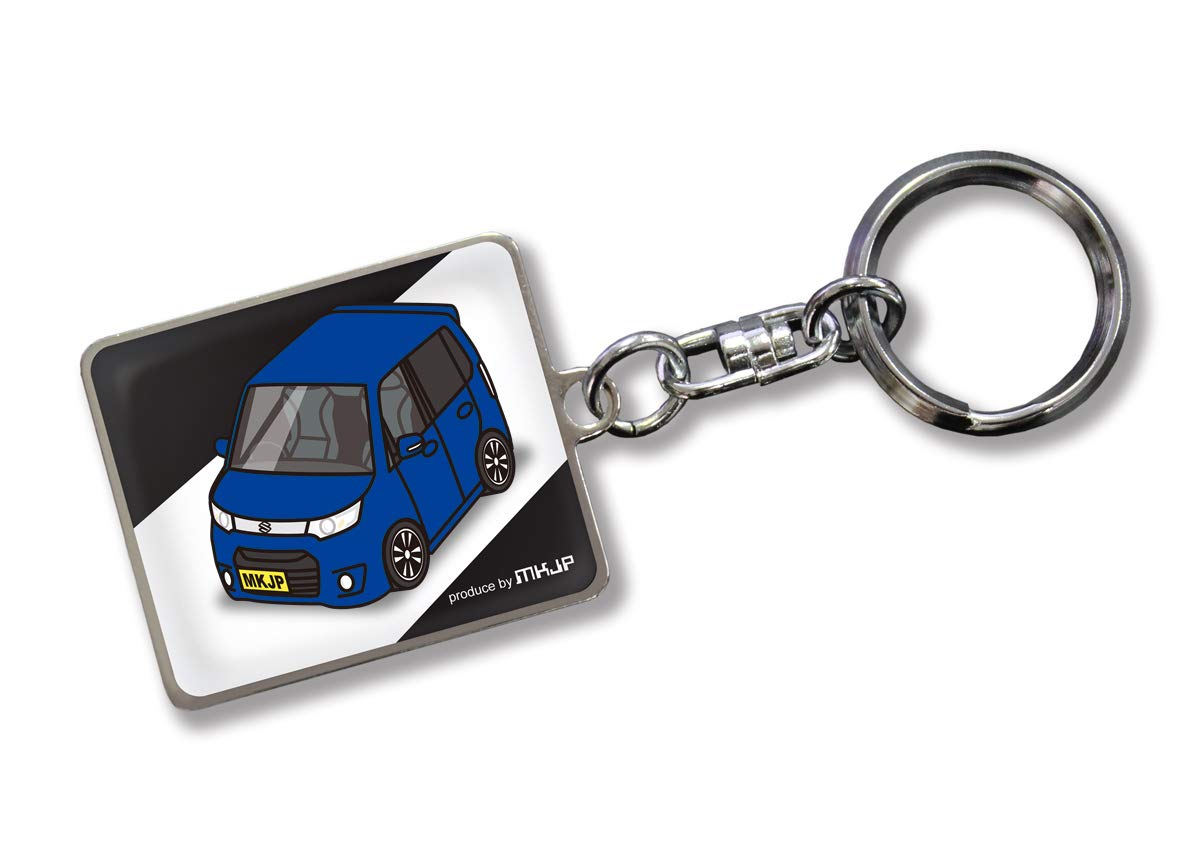 

MKJP Custom Keychain for Suzuki Wagon R Stingray Black Blue Car Color MH34S, Base, синий