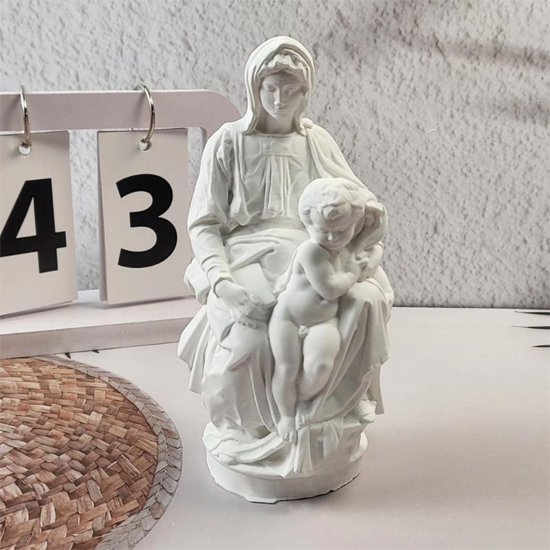 Heat Resistant Mold Easy Release Silicone Mold for Detailed Mother and Child Statue Religious Souvenir Making Mold