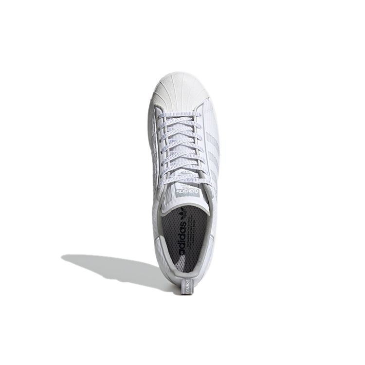 Adidas Originals Superstar Durable Low-Top Skate Shoes Men Sneakers White Gray FW6014