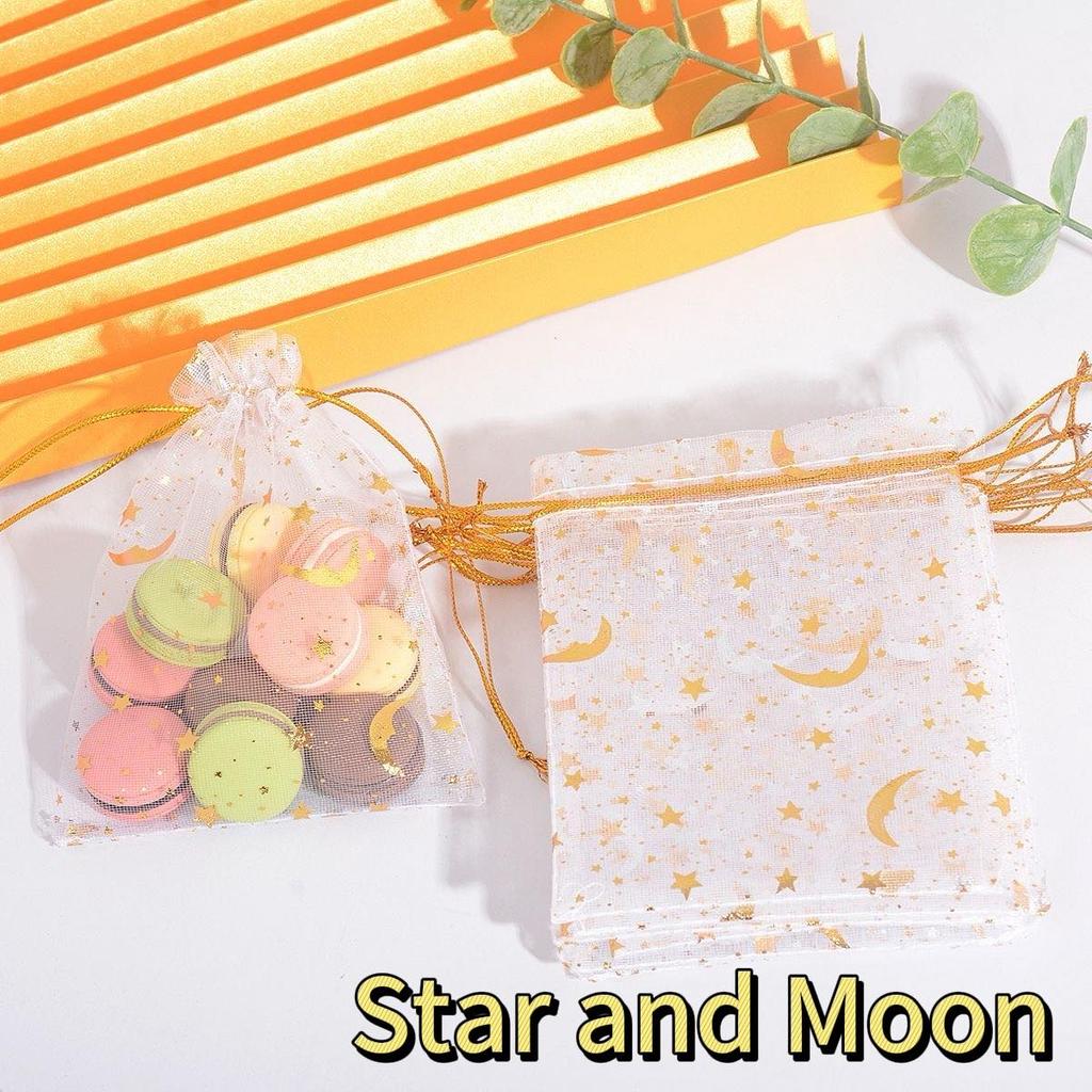 100-500PCS Organza Gift Bag for Jewelry White Drawstring Pouches for Wedding Christmas Candy Gift Bags Jewelry Packing Bags