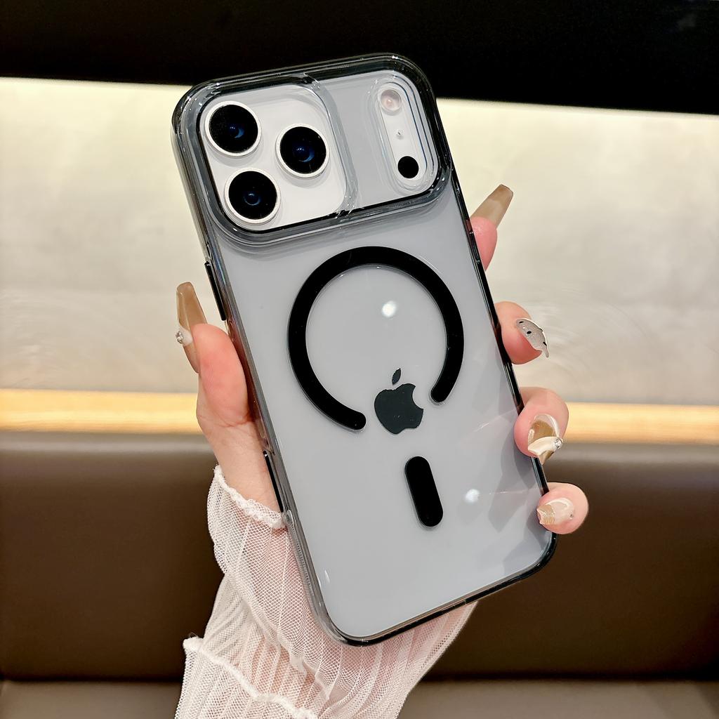 Trendy Acrylic Colorful Clear Magnetic Case For iPhone 17 Air AI Camera Button 16 15 14 Pro Max Fashion Cover Strong Protection