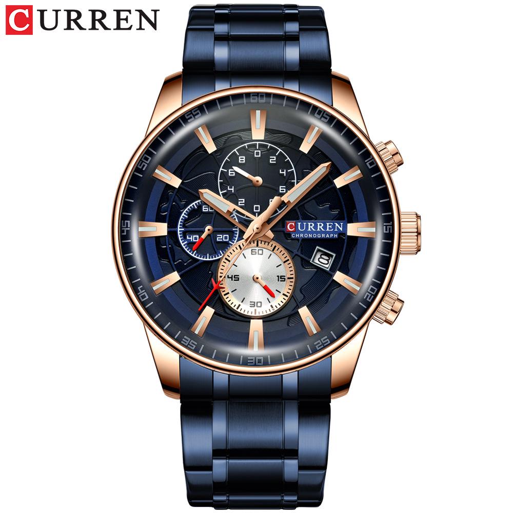 CURREN 8362 Men's Waterproof Six-Hand Business Calendar Watch