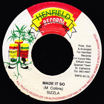 7inch Record SIZZLA - Made It So ENFD003 Henfield Record 1998 Jamaica Reggae, Ska & Dub Used
