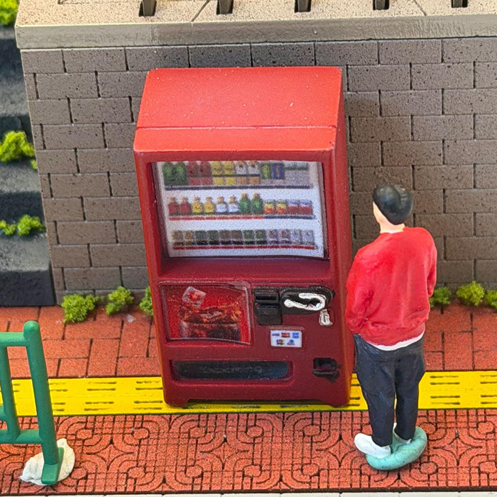 

1/64 Mini Vending Machine Model Layout Prop Micro Landscape Decor Dollhouse Decoration Accessories красный