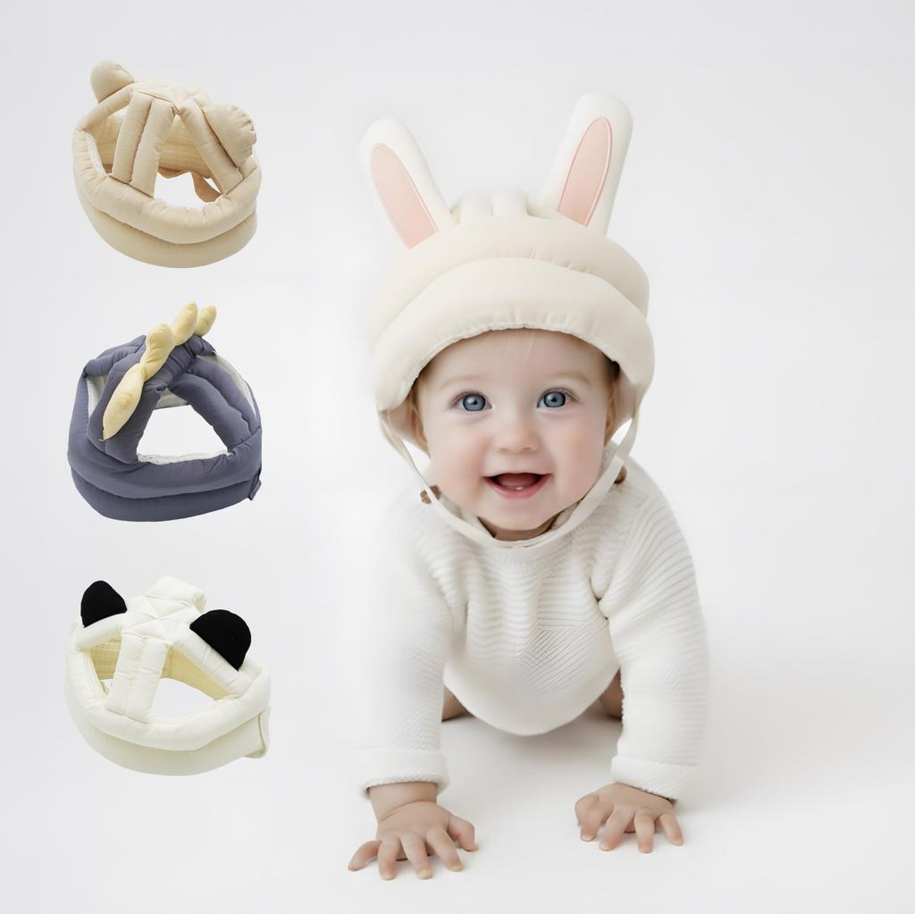 Colulu Baby Helmet for Babies 1 Year Old and Fall Head Bump Fall Prevention Baby Head Guard Up, Prevention, Prevention, Helmet, (Rabbit)