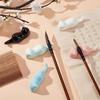PH PandaHall 5pcs Chinese Calligraphy Brushes Rest Stand 5 Colors Ceramics Cat Shape Brushes Rest Holder Cute Painting Brushes Rests Writing Brush