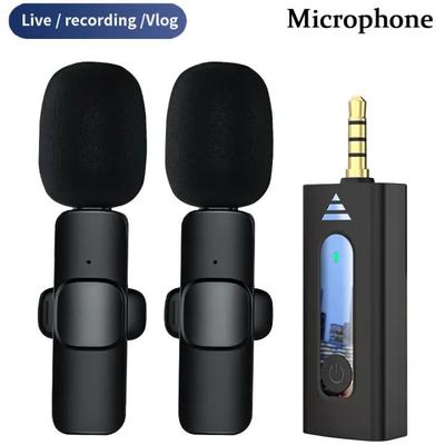 K35 Wireless Lavalier Mikrofon Anpassung Lautsprecher 3,5mm Löcher Intelligente Geräuschunterdrückung Drahtloses Mikrofon für Kamera
