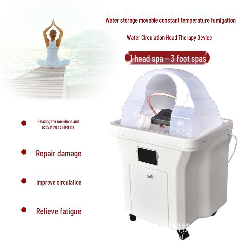 CNC Constant Temperature Shampoo Basin with Integrated Storage Tank and Steaming Hair Care Device