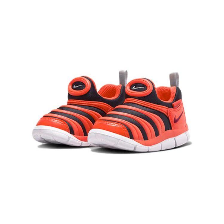 Nike Dynamo Free Fabric Comfortable Casual Wear Durable Lightweight Shock Absorption Support Low-Top Walking Shoes Baby Shoes Orange 343938-636