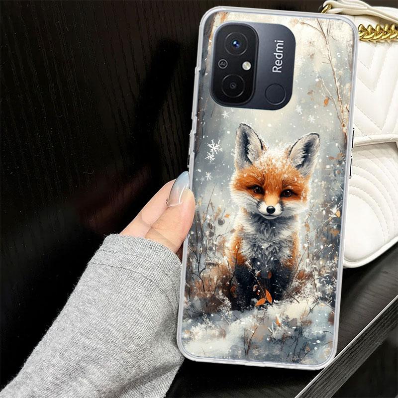 Animal Fox Case for Xiaomi Redmi 14C 13C 13 12C 12 10C 10 10A Phone Cover 9C 9 9A 9T 8 8A 7 7A 6 6A K70 K40 K20 Pro