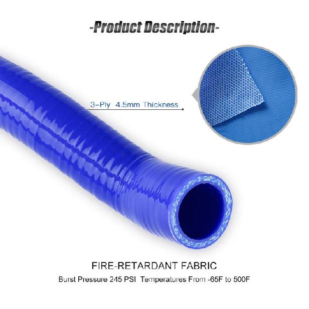 Tuyau Silicone 3/4 plis Longueur 76mm Droit Général Liquide de Refroidissement Durite Intercooler ID 48mm 51mm 55mm 57mm 60mm 63mm 65mm Noir
